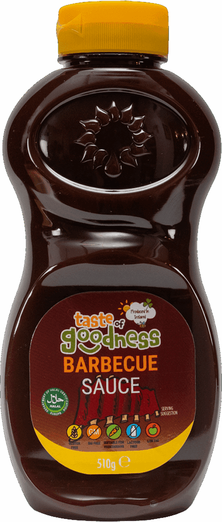 Bottle of taste of goodness Barbecue sauce