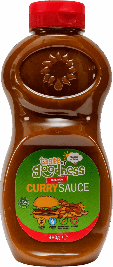 Bottle of taste of goodness Curry sauce