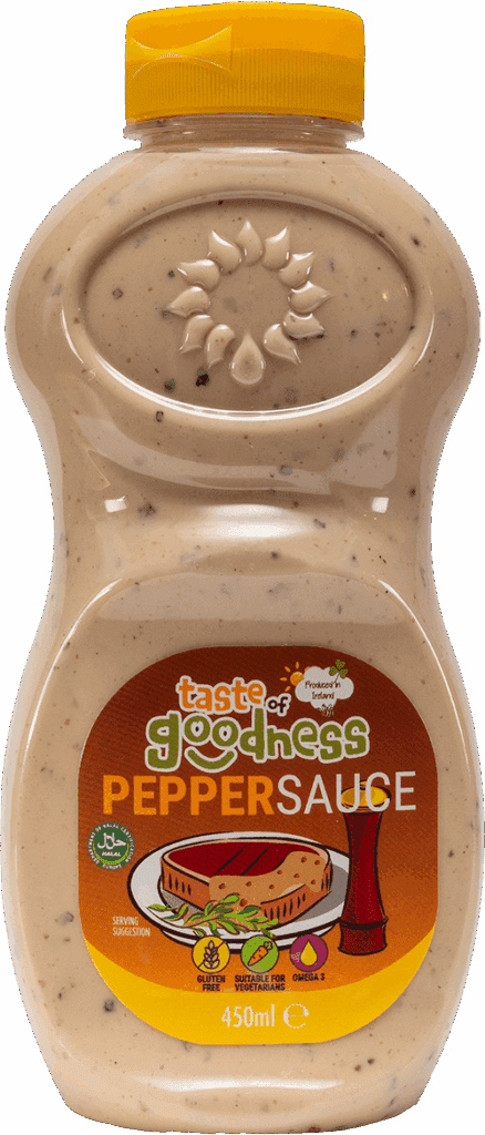 Bottle of taste of goodness Pepper sauce