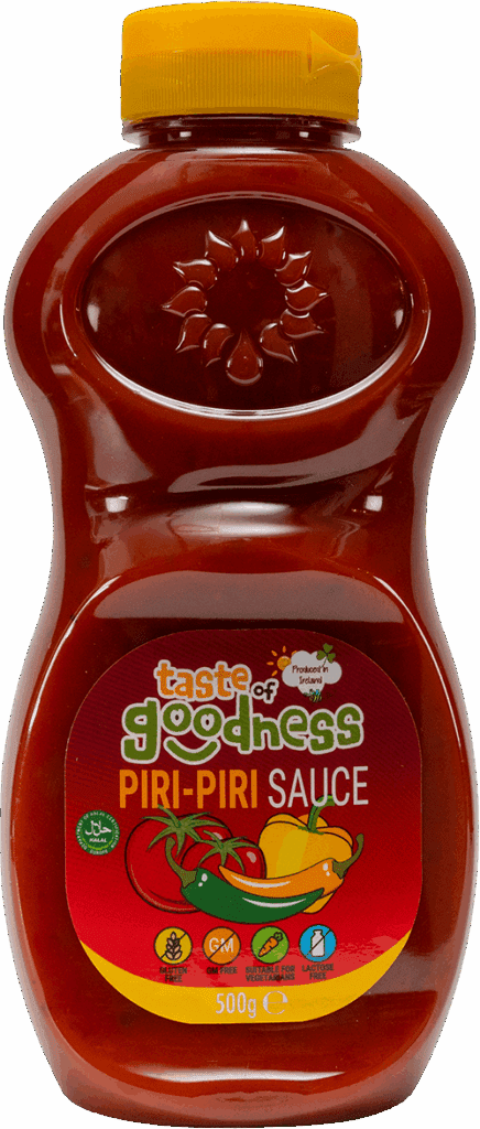 Bottle of taste of goodness Piri-Piri sauce