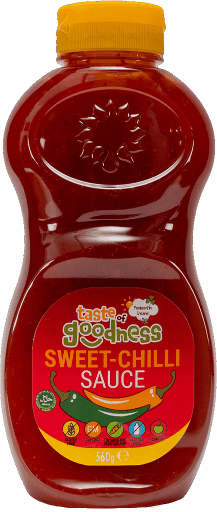 Bottle of taste of goodness Sweet-Chilli sauce